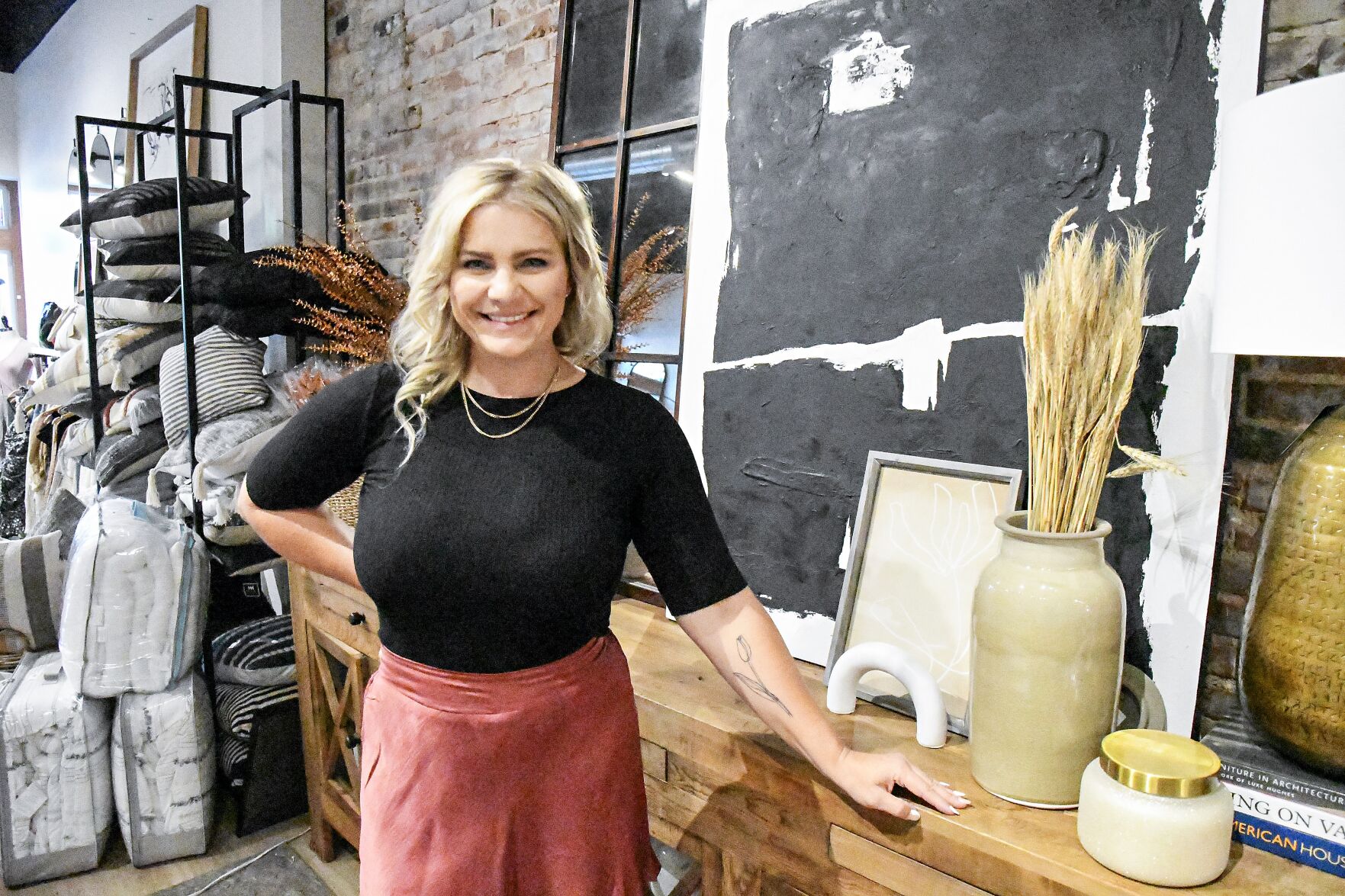 Marie Hofmeyer in showroom
